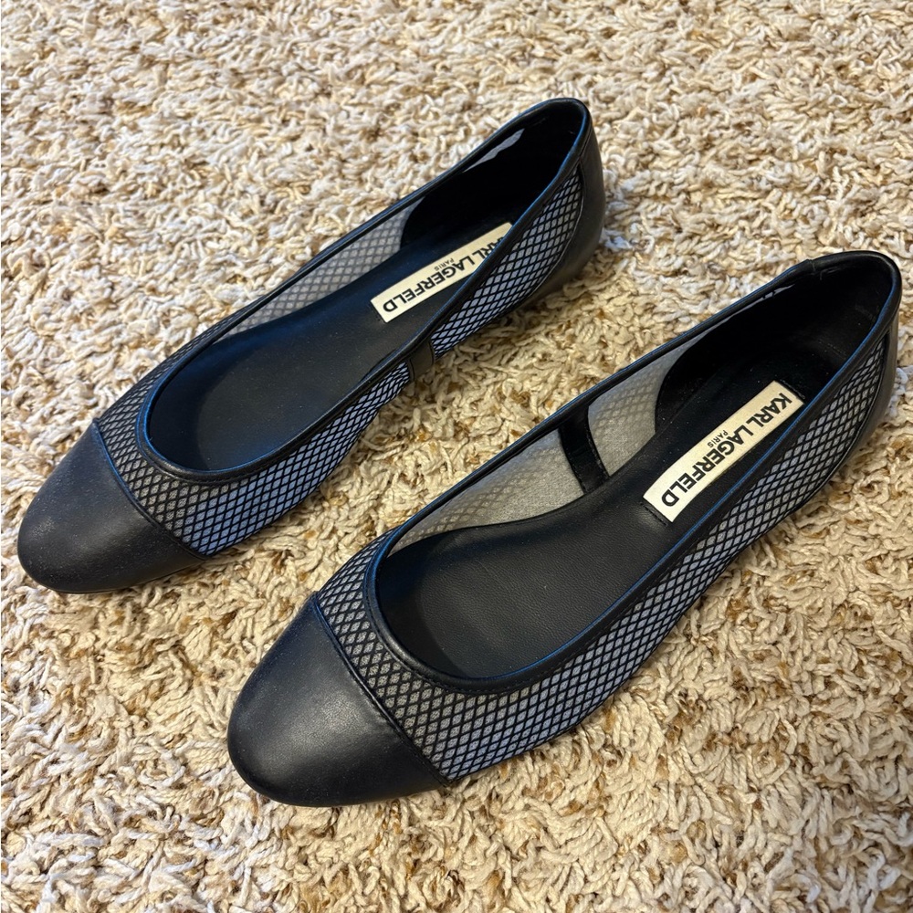 Karl Lagerfeld black flats